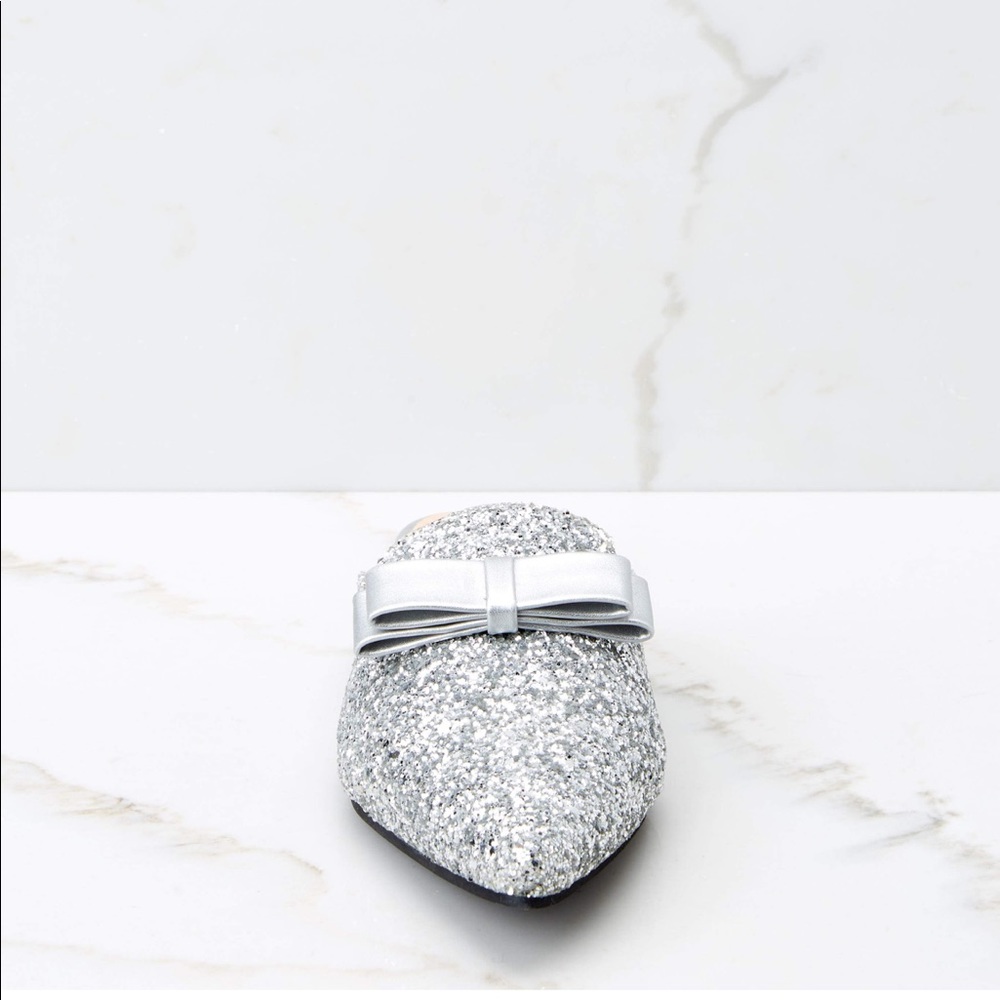 Silver Glitter Mules - Picture 3 of 4